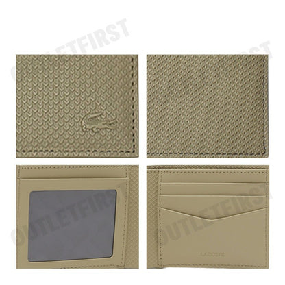 LACOSTE รุ่น MEN’S CHANTACO PIQUE LEATHER 3 CARD WALLET CODE: NH2824CE L32 กระเป๋าสตางค์ กระเป๋าสตางค์ใบสั้น กระเป๋า