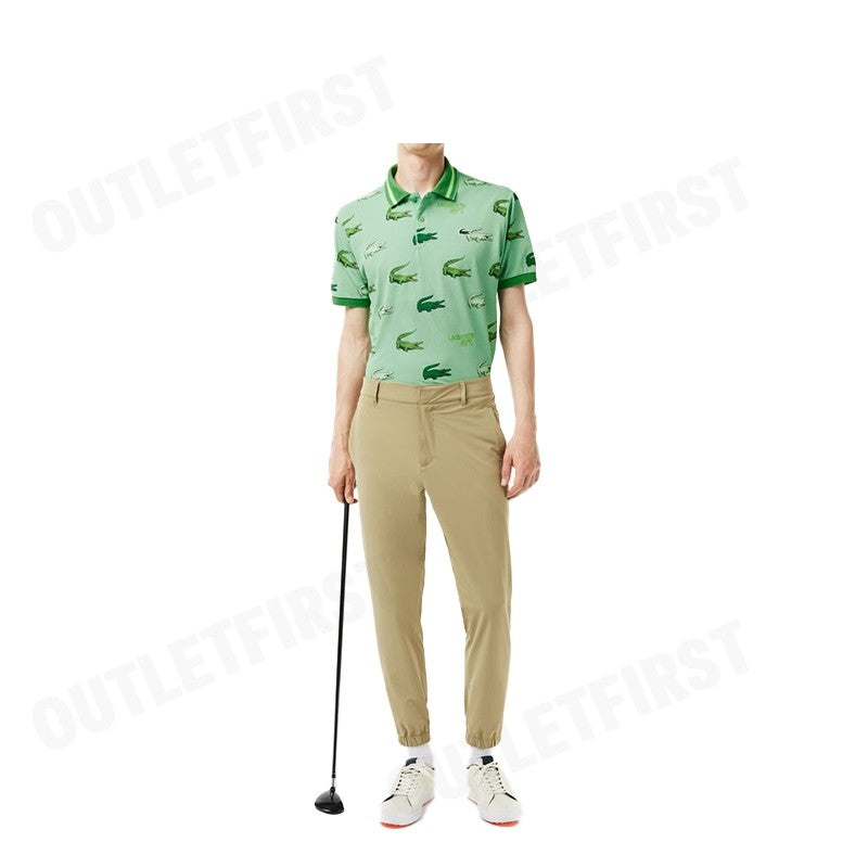 LACOSTE รุ่น MEN’S LACOSTE GOLF CROCODILE PRINT POLO SHIRT CODE: DH5181 10 BT2 เสื้อโปโล เสื้อโปโลแขนสั้น เสื้อผู้ชาย