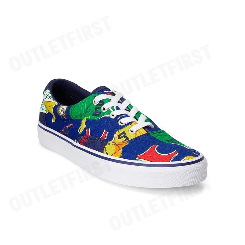 POLO RALPH LAUREN รุ่น KEATON-PONY SNEAKER ON THE TACK CODE: 816913483001 รองเท้าผ้าใบ รองเท้า รองเท้าผ้าใบแฟชั่น