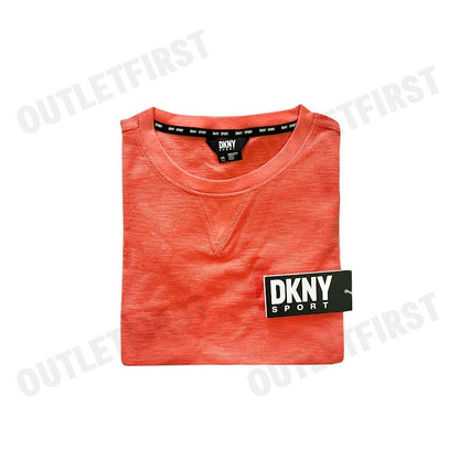 DKNY SPORT รุ่น MINI SLUB WAFFLE KNIT TOP CODE: DP4T9756 HCL เสื้อยืดคอกลม เสื้อยืดแขนสั้น เสื้อยืดผู้หญิง