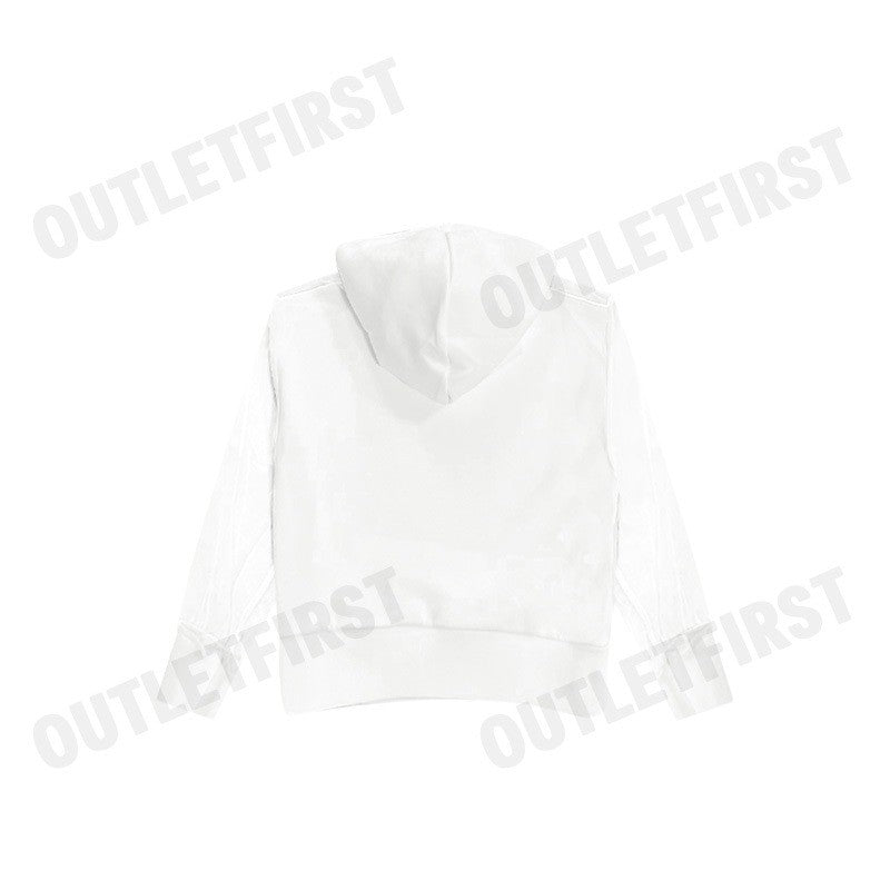 DKNY รุ่น ORGANZA SLEEVE CROP HOODIE CODE: P4BHSWSH IVY เสื้อครอปแขนยาว เสื้อครอปผู้หญิง เสื้อครอปมีฮู้ด