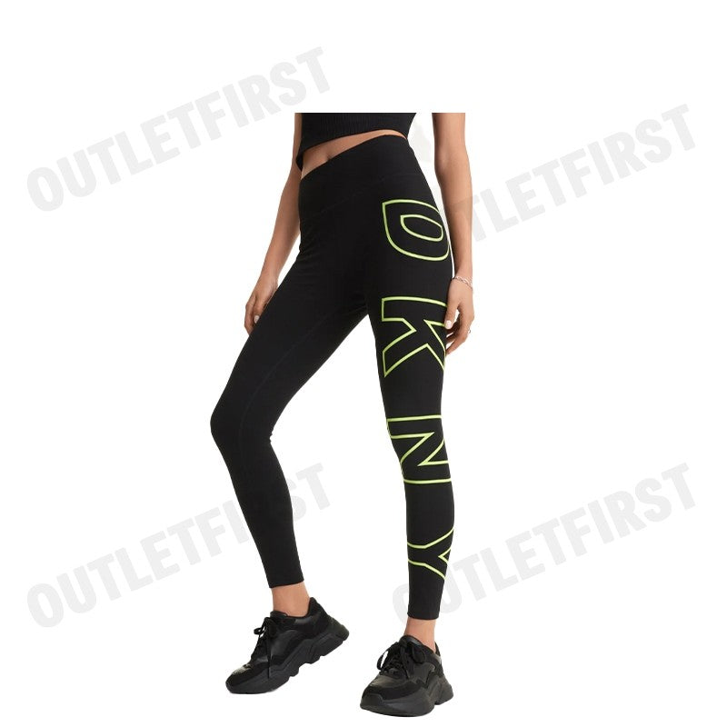 DKNY SPORT รุ่น HIGH WAIST 7/8 EXPLODED LOGO TIGHT CODE: DP3P1960 ZST กางเกงออกกำลังกาย เลกกิ้ง กางเกงขายาวผู้หญิง