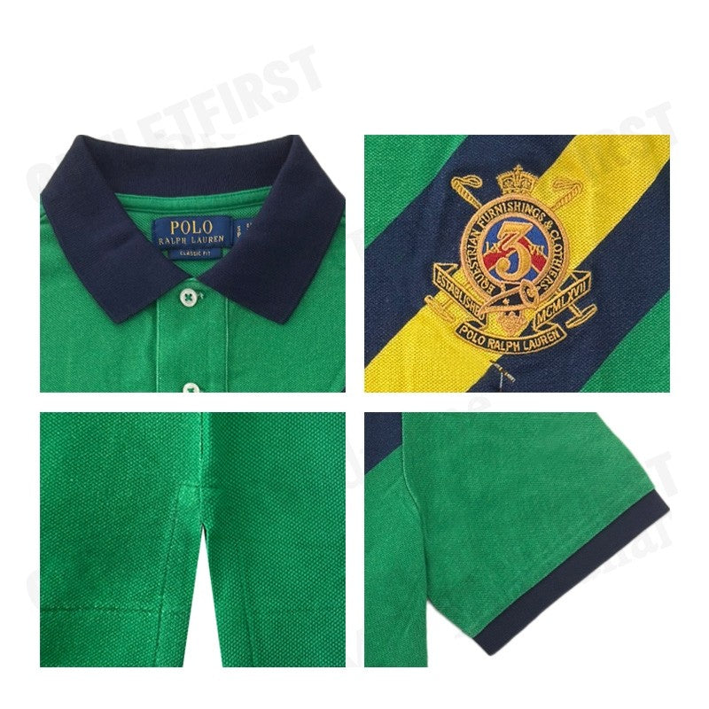 POLO RALPH LAUREN รุ่น  CLASSIC FIT POLO MATCH–PRINT POLO SHIRT  CODE : 710919352001 เสื้อโปโล เสื้อคอปก เสื้อผู้ชาย