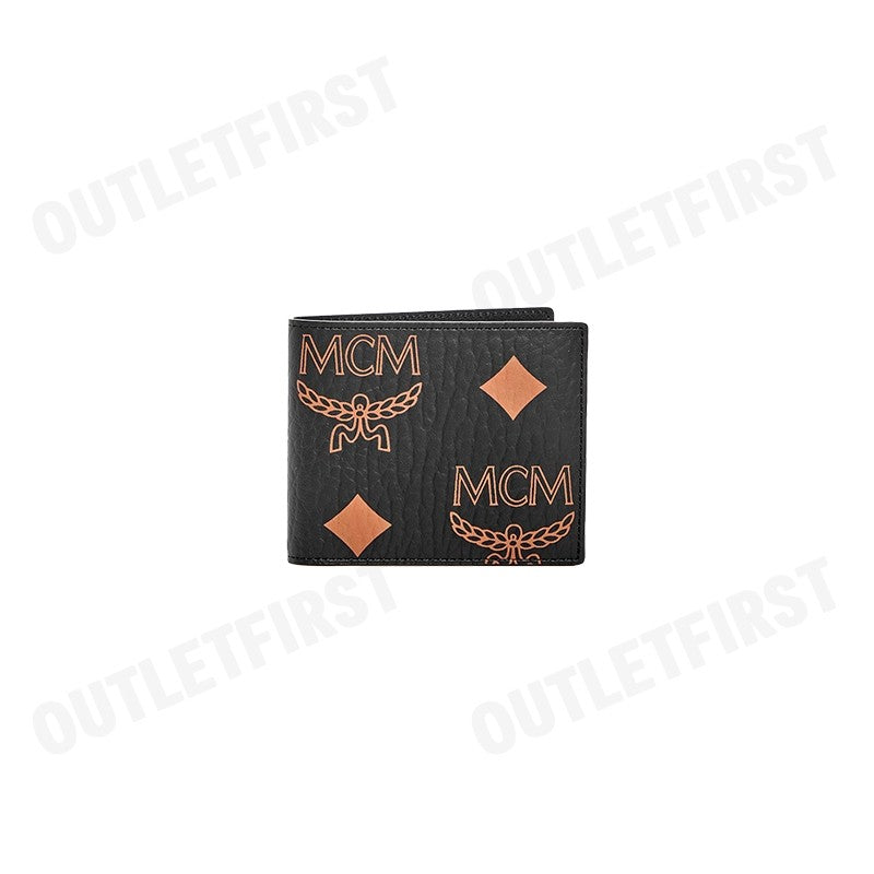 MCM รุ่น  BIFOLD WALLET IN MAXI VISETOS CODE: MXS DATA01 BK001 กระเป๋าสตางค์ใบสั้น กระเป๋าสตางค์ กระเป๋า