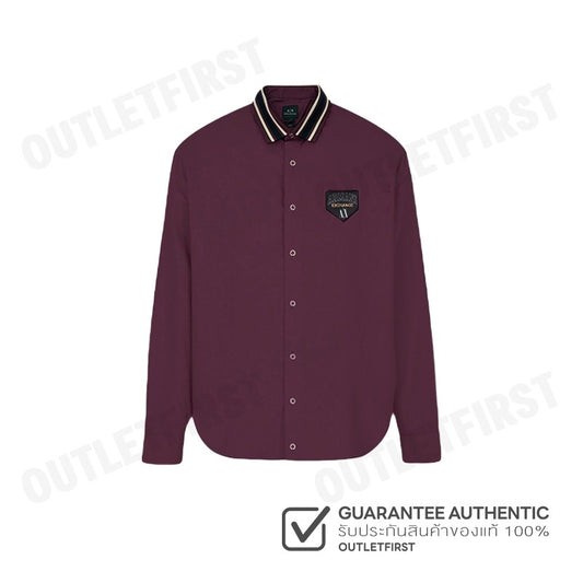 ARMANI EXCHANGE รุ่น  LOOSE FIT FLANNEL SHIRT WITH SNAP BUTTONS CODE: 6RZC22 ZNXWZ 14AU เสื้อเชิ้ตแขนยาว เสื้อโปโลผู้ชาย