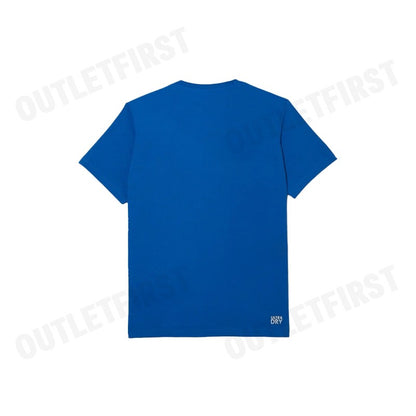LACOSTE รุ่น  MEN'S LACOSTE SPORT REGULAR FIT T-SHIRT WITH CONTRAST BRANDING CODE: TH5189 10 KXB เสื้อยืดคอกลม เสื้อยืด