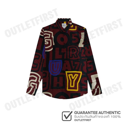 GUY LAROCHE รุ่น  MEN'S PRINTED SLIM FIT SHIRT LONG SLEEVES CODE: DAC7201S4MR เสื้อเชิ้ตแขนยาวชาย เสื้อผู้ชาย เสื้อเชิ๊ต