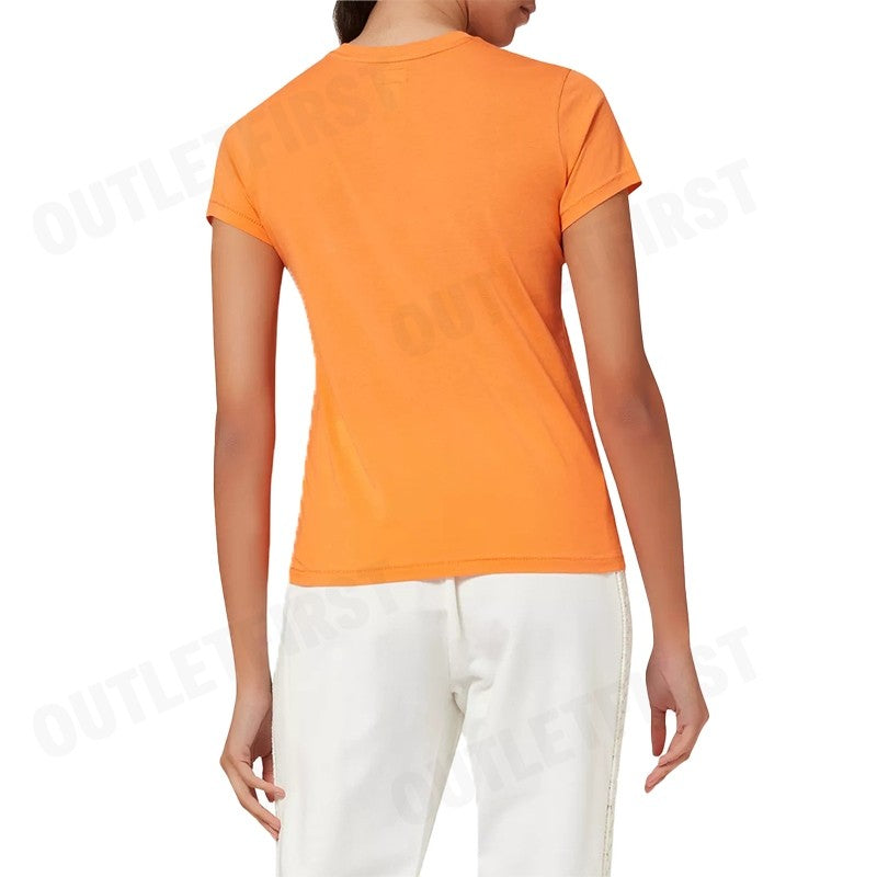 POLO RALPH LAUREN รุ่น  RL LOGO PRINT T-SHIRT IN COTTON JERSEY CODE: 211854146008 เสื้อยืดคอกลม เสื้อผู้หญิง เสื้อยืด
