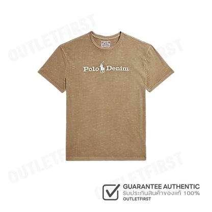 POLO RALPH LAUREN รุ่น  GRAPHIC POLO DENIM COTTON TEE CODE: 710865496007 เสื้อยืดคอกลม เสื้อผู้ชาย เสื้อยืดแขนสั้น