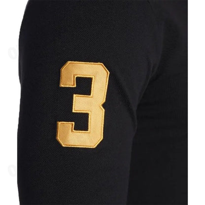 POLO RALPH LAUREN รุ่น  CUSTOM SLIM FIT TRIPLE-PONY POLO SHIRT CODE: 710921624001 เสื้อโปโลแขนยาว เสื้อผู้ชาย เสื้อโปโล
