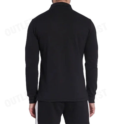 POLO RALPH LAUREN รุ่น  CUSTOM SLIM FIT TRIPLE-PONY POLO SHIRT CODE: 710921624001 เสื้อโปโลแขนยาว เสื้อผู้ชาย เสื้อโปโล
