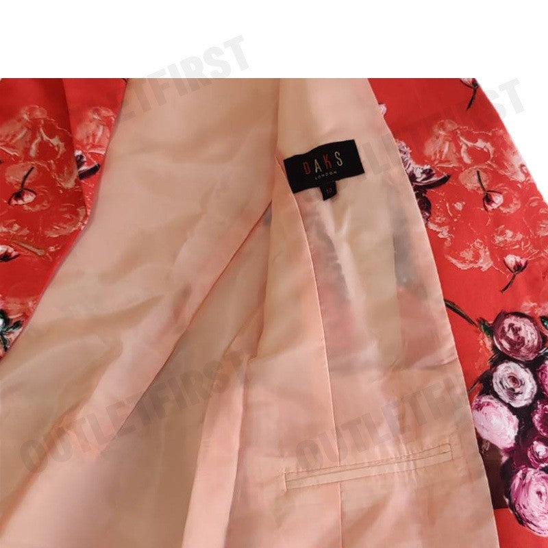 DAKS รุ่น SINGLE BUTTON FLORAL BLAZER CODE: WUUR602W9OR เสื้อสูทผู้หญิง เสื้อสูท เสื้อสูทผู้หญิง