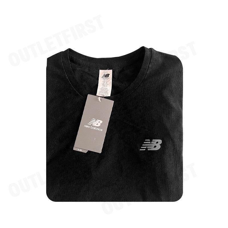 NEW BALANCE รุ่น WOMAN'S JACQUARD SLIM T-SHIRT CODE: WT41281 BK เสื้อยืดคอกลม เสื้อยืดแขนสั้น เสื้อยืดผู้หญิง