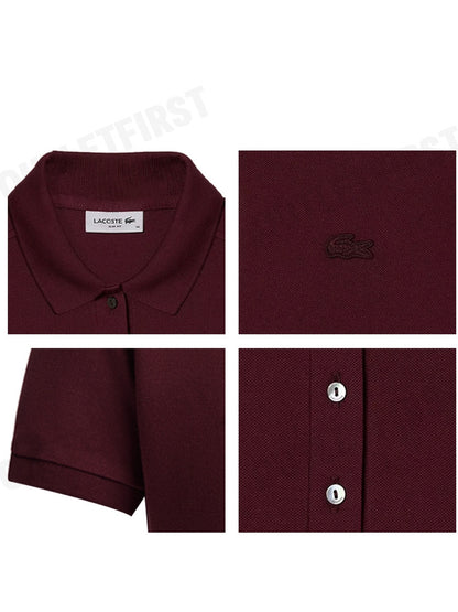 LACOSTE รุ่น WOMEN'S LACOSTE SLIM FIT STRETCH COTTON STRIPED POLO CODE: EF5473 10 328 เดรสโปโลหญิง เดรสคอปก เดรสแขนสั้น