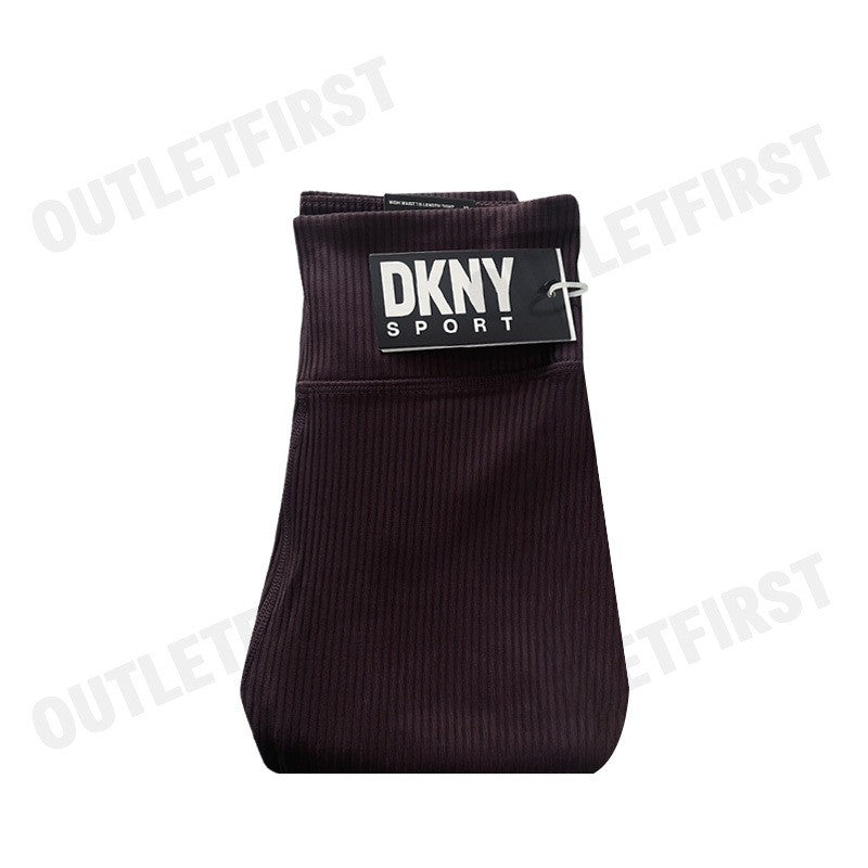 DKNY SPORT รุ่น FITNESS RIB SOLID HIGH WAIST LEGGINGS CODE: DP3P3245 CUT กางเกงออกกำลังกาย กางเกงขายาวผู้หญิง กางเกง