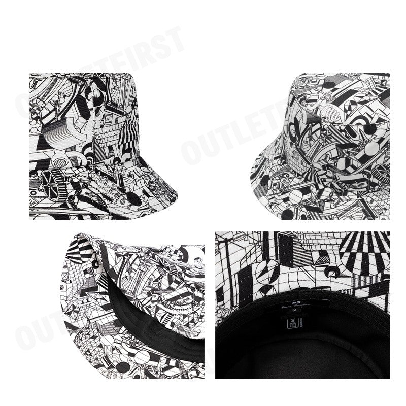PAUL SMITH รุ่น MEN'S INDUSTRIAL BUCKET HAT CODE: M2A-921DT-M783 หมวกบัคเก็ต หมวกแฟชั่น หมวกลายกราฟิก