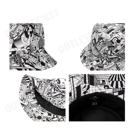 PAUL SMITH รุ่น MEN'S INDUSTRIAL BUCKET HAT CODE: M2A-921DT-M783 หมวกบัคเก็ต หมวกแฟชั่น หมวกลายกราฟิก