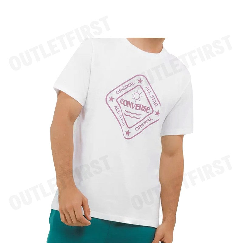 CONVERSE รุ่น CONVERSE WINTER ART GRAPHIC MEN'S T-SHIRT CODE: 10026529 A03 เสื้อยืดคอกลม เสื้อผู้ชาย เสื้อยืด