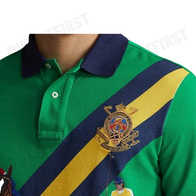 POLO RALPH LAUREN รุ่น  CLASSIC FIT POLO MATCH–PRINT POLO SHIRT  CODE : 710919352001 เสื้อโปโล เสื้อคอปก เสื้อผู้ชาย