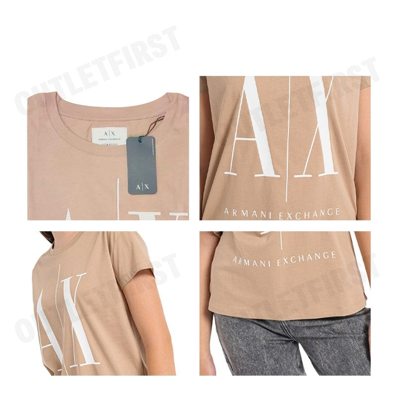 ARMANI EXCHANGE รุ่น  RELAXED FIT ICON PROJECT T-SHIRT CODE: 8NYTCX YJG3Z 0748 เสื้อยืด เสื้อคอกลม เสื้อผู้หญิง