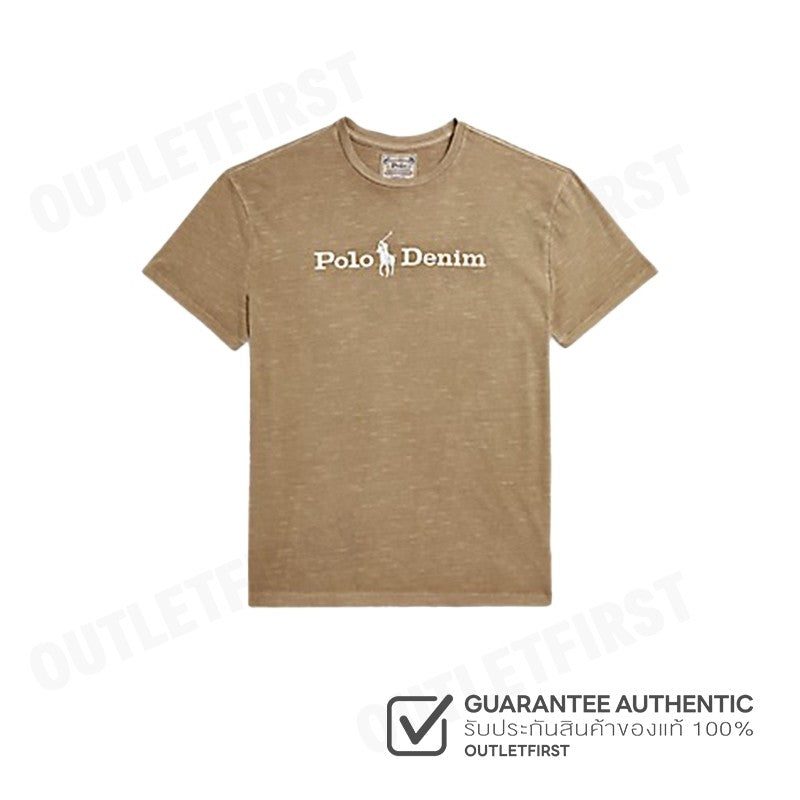 POLO RALPH LAUREN รุ่น  GRAPHIC POLO DENIM COTTON TEE CODE: 710865496007 เสื้อยืดคอกลม เสื้อผู้ชาย เสื้อยืดแขนสั้น