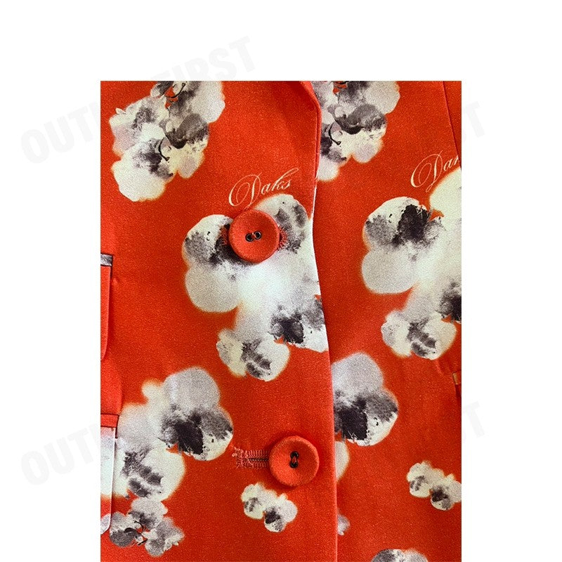 DAKS รุ่น BAROGUE PRINT LONG SLEEVE SUIT CODE: WUU603S0OR เสื้อสูท สูท เสื้อสูทผู้หญิง