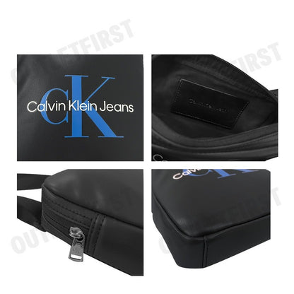 CALVIN KLEIN JEANS รุ่น MONOGRAM SOFT REPORTER BAG CODE: ZM02703 BDS กระเป๋าสะพายข้าง กระเป๋าสะพายข้างผู้ชาย กระเป๋า