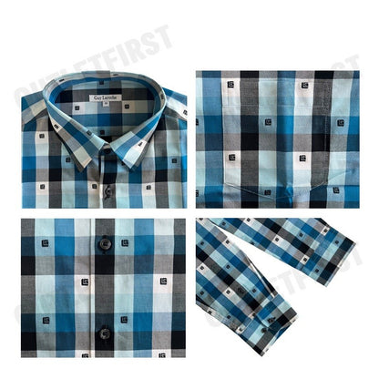 GUY LAROCHE รุ่น LOGO LONG SLEEVES SHIRT CODE: BAB1201S3BU เสื้อเชิ้ตแขนยาว เสื้อเชิ้ตผู้ชาย เสื้อเชิ้ต