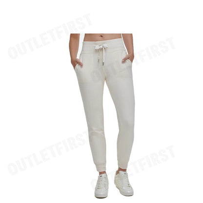 DKNY SPORT รุ่น TWO TONE LOGO DRAWCORD JOGGER CODE: DP2P1917 SAN กางเกงขายาว กางเกงขาจั๊ม กางเกงขายาวผู้หญิง