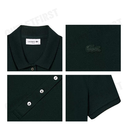 LACOSTE รุ่น WOMEN'S LACOSTE SLIM FIT STRETCH COTTON STRIPED POLO CODE: EF5473 10 YZP เดรสโปโลหญิง เดรสแขนสั้น เดรสคอปก