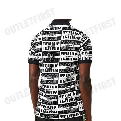 LACOSTE รุ่น ORIGINAL L.12.12 TWO TONE BADGE PRINT POLO SHIRT CODE: PH2057 10 001 เสื้อโปโล เสื้อโปโลแขนสั้น