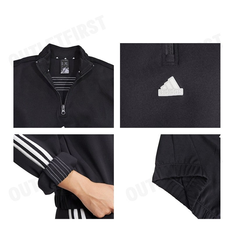 ADIDAS รุ่น FUTURE ICONS THREE STRIPES 1/4 ZIP TOP CODE: IW5244 เสื้อสเวตเตอร์แขนยาว เสื้อสเวตเตอร์ผู้หญิง เสื้อแขนยาว