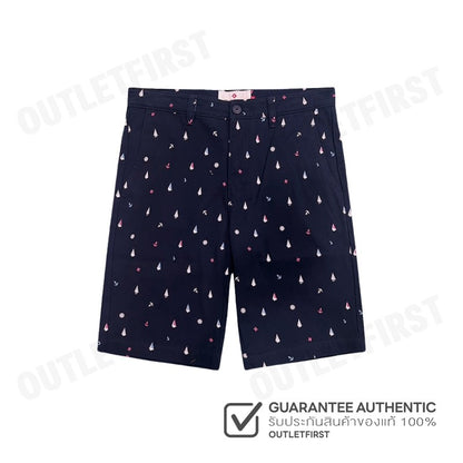 JOHN HENRY รุ่น MEN'S COTTON PRINT SHORTS (NAVY) CODE: JH S424MSHSM05 กางเกงขาสั้น กางเกงขาสั้นผู้ชาย กางเกงขาสั้นสีกรม