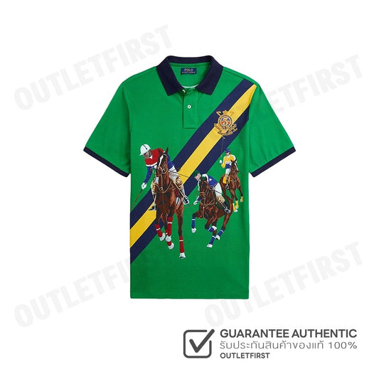 POLO RALPH LAUREN รุ่น  CLASSIC FIT POLO MATCH–PRINT POLO SHIRT  CODE : 710919352001 เสื้อโปโล เสื้อคอปก เสื้อผู้ชาย