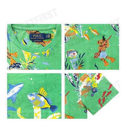 POLO RALPH LAUREN รุ่น  CUSTOM SLIM FIT POLO BEAR JERSEY T-SHIRT CODE : 710900530001 เสื้อยืดคอกลม เสื้อยืด เสื้อผู้ชาย