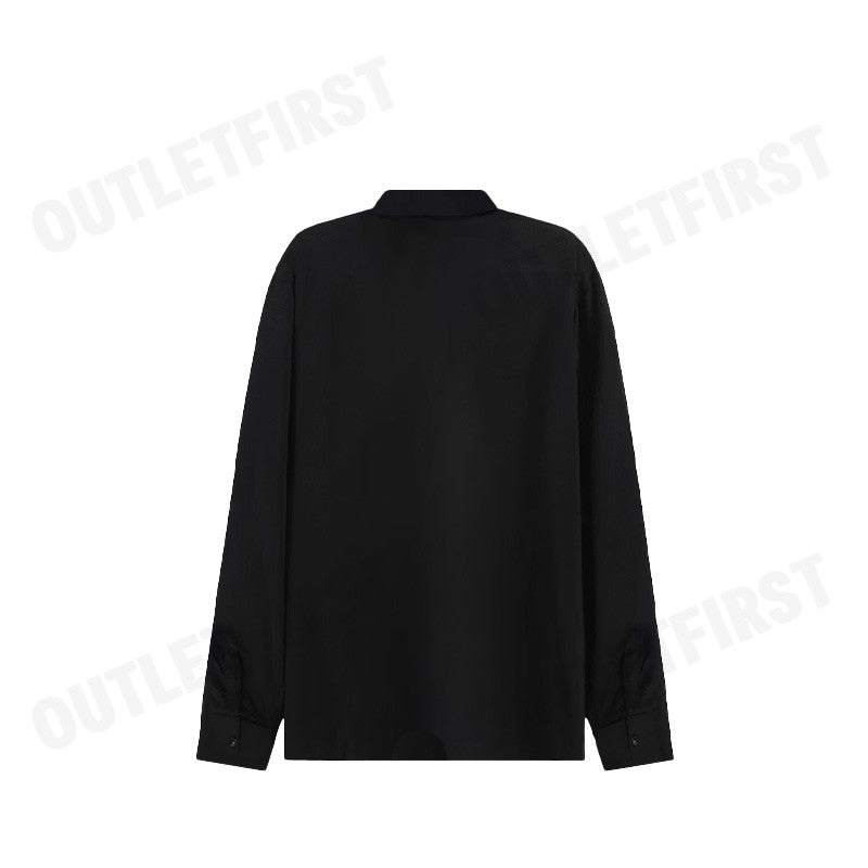 ARMANI EXCHANGE รุ่น  SUSTAINABILITY VALUES LOOSE FIT ECO-VISCOSE LOGO SHIRT CODE: 6RZC10 ZNRNZ 1200 เสื้อเชิ้ตแขนยาว