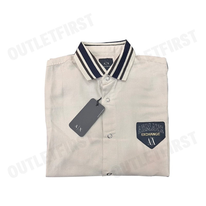 ARMANI EXCHANGE รุ่น  LOOSE FIT FLANNEL SHIRT WITH SNAP BUTTONS CODE: 6RZC22 ZNXWZ 1934 เสื้อเชิ้ตแขนยาว เสื้อผู้ชาย