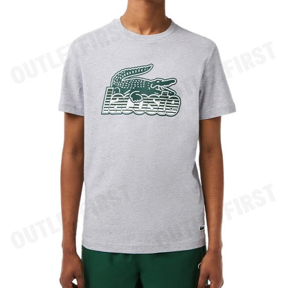 LACOSTE รุ่น   MEN'S LACOSTE COTTON JERSEY PRINT T-SHIRT CODE: TH5070 10 CCA เสื้อยืดคอกลม เสื้อยืด เสื้อผู้ชาย