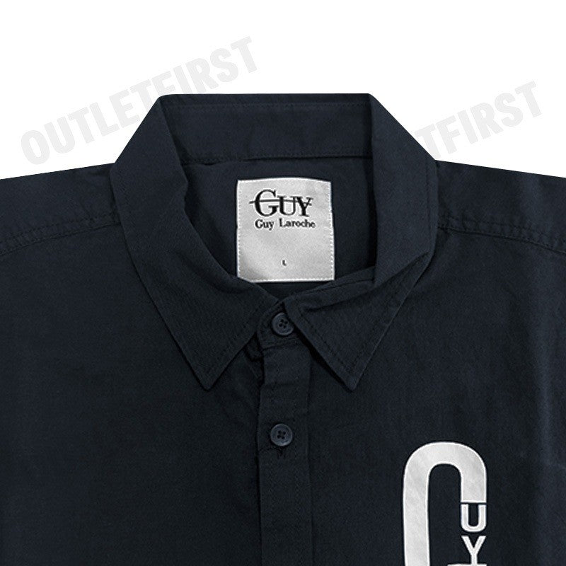 GUY LAROCHE รุ่น  NAVY SHORT SLEEVE SHIRT CODE: DAC6202W2NV เสื้อเชิ้ตแขนยาวชาย เสื้อผู้ชาย เสื้อแขนยาวคอปก