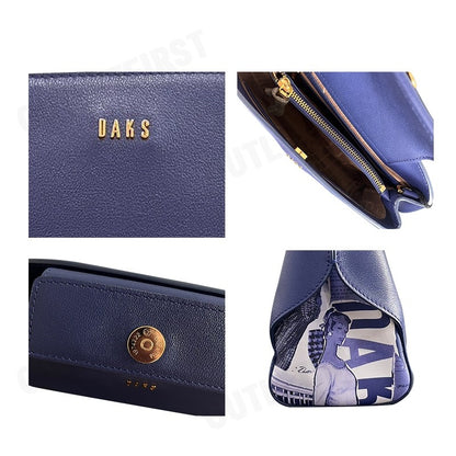DAKS รุ่น BLUE LEATHER CROSS BODY BAG CODE: WHCC200S9BUSN กระเป๋าสะพายข้าง กระเป๋าผู้หญิง กระเป๋าแฟชั่น
