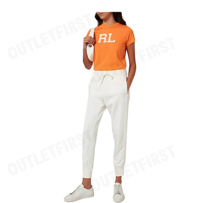 POLO RALPH LAUREN รุ่น  RL LOGO PRINT T-SHIRT IN COTTON JERSEY CODE: 211854146008 เสื้อยืดคอกลม เสื้อผู้หญิง เสื้อยืด
