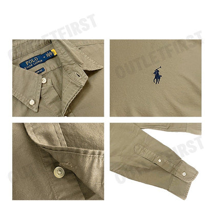 POLO RALPH LAUREN รุ่น  CLASSIC FIT GARMENT-DYED OXFORD SHIRT CODE: 710733596008 เสื้อเชิ้ตแขนยาว เสื้อผู้ชาย เสื้อเชิ๊ต