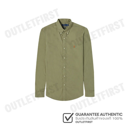 POLO RALPH LAUREN รุ่น  CLASSIC FIT GARMENT-DYED OXFORD SHIRT CODE: 710937403001 เสื้อเชิ้ตแขนยาว เสื้อผู้ชาย เสื้อเชิ๊ต