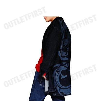 CALVIN KLEIN JEANS รุ่น MEN'S YEAR OF THE DRAGON DENIM OVERSHIRT CODE J324908 1A4 00 เสื้อเชิ้ต เสื้อเชิ้ตยีนส์แขนยาว