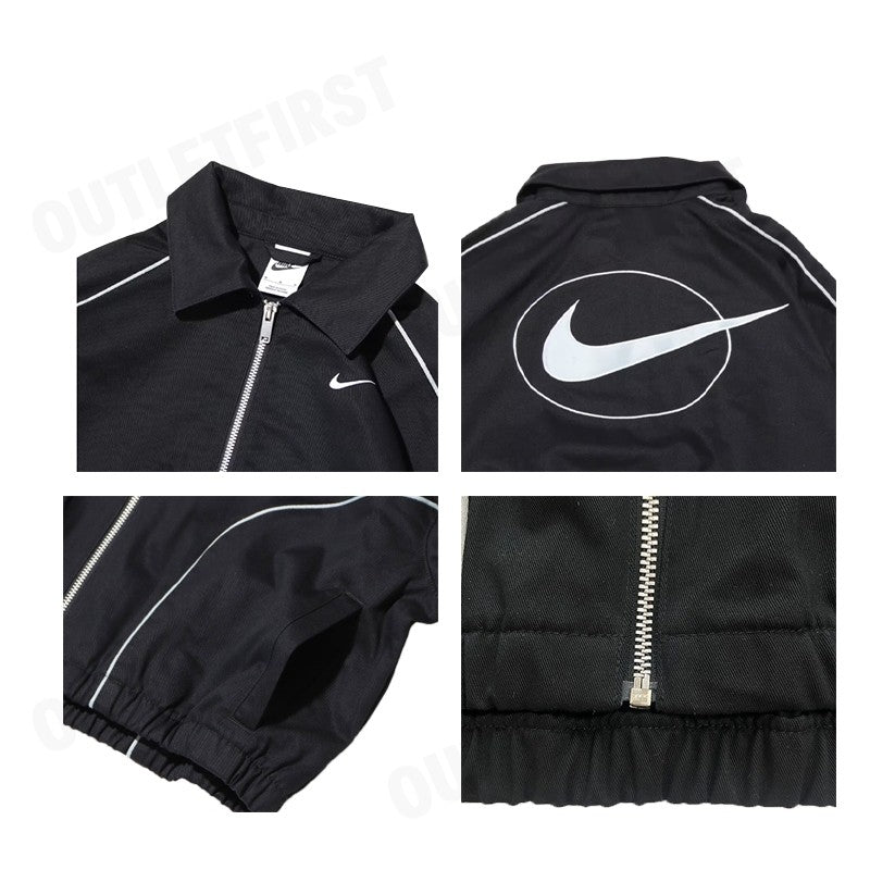 NIKE รุ่น SPORTSWEAR WOMEN'S WOVEN JACKET CODE: FN1941 010 เสื้อแจ็คเก็ตแขนยาว เสื้อแจ็คเก็ตผู้ชาย เสื้อแขนยาว