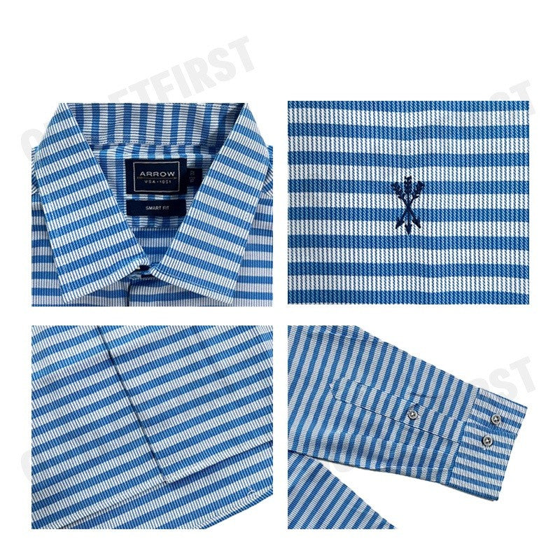 ARROW รุ่น ARROW NON IRON SHIRT CODE: MACM401S2BSBU เสื้อเชิ้ตแขนยาว เสื้อเชิ้ต เสื้อแขนยาวผู้ชาย