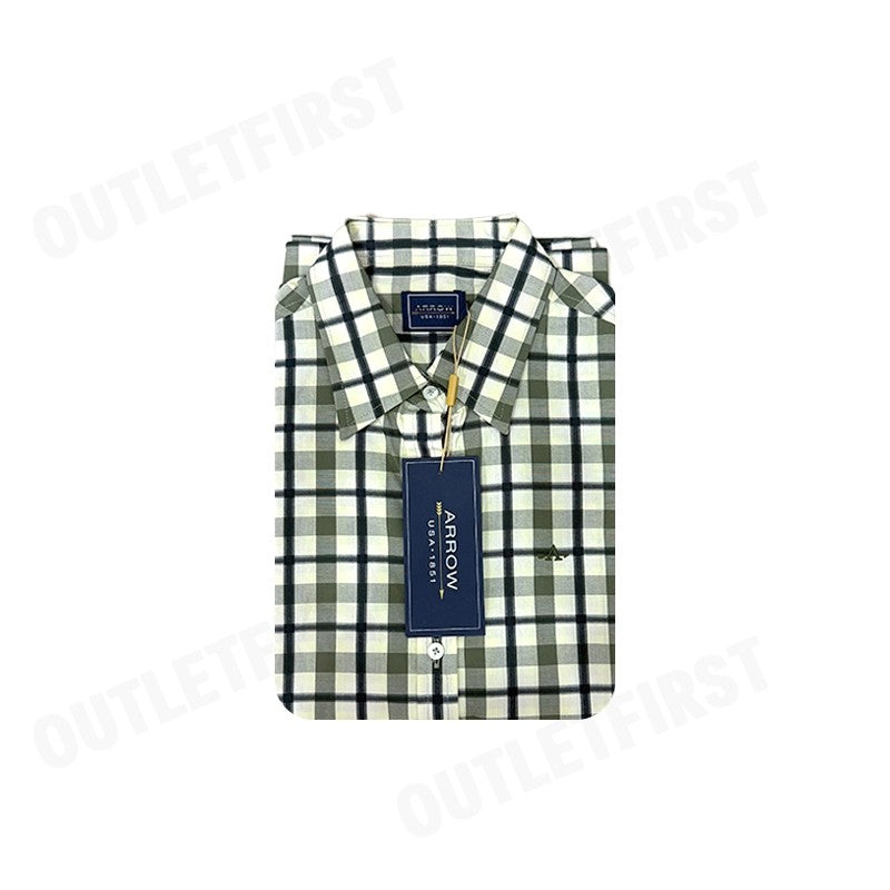 ARROW รุ่น ARROW NATURAL SHIRT CODE: WACC218S3CSLR เสื้อเชิ้ตแขนสั้น เสื้อเชิ้ตลายสก็อต เสื้อเชิ้ตผู้ชาย