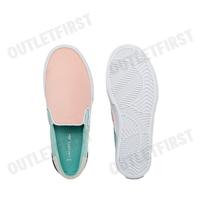 LACOSTE รุ่น JUMP SERVE SLIP 09221 CANVAS CODE: 7-43CFA0017ALV รองเท้าผ้าใบ รองเท้าผู้หญิง รองเท้า