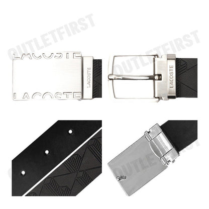 LACOSTE รุ่น SMOOTH LEATHER BELT AND 2 BUCKLE GIFT SET CODE: RC4081 000 เข็มขัด เซ็ทเข็มขัด เข็มขัดผู้ชาย