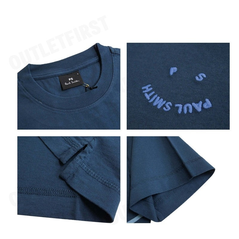 PAUL SMITH รุ่น MAN'S SS T-SHIRT PS HAPPY WAVE CODE: M2R-965XP-M21154 เสื้อยืดคอกลม เสื้อยืดแขนสั้น เสื้อยืดผู้ชาย